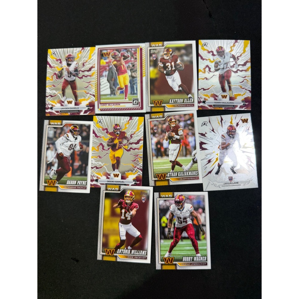 Topps Panini Commanders Card Lot OS Multi Excellent Jayden Daniels RC Inserts